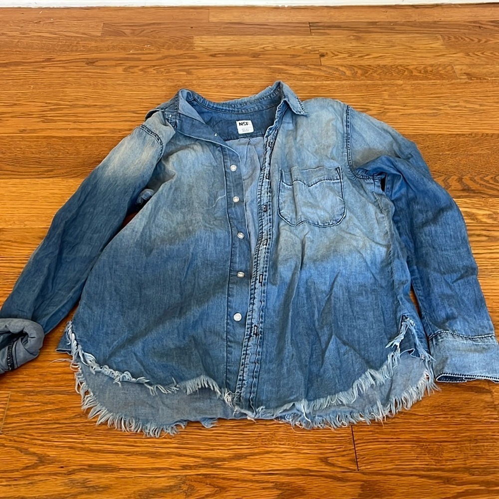 NSF Women’s Blue Button Down Size P